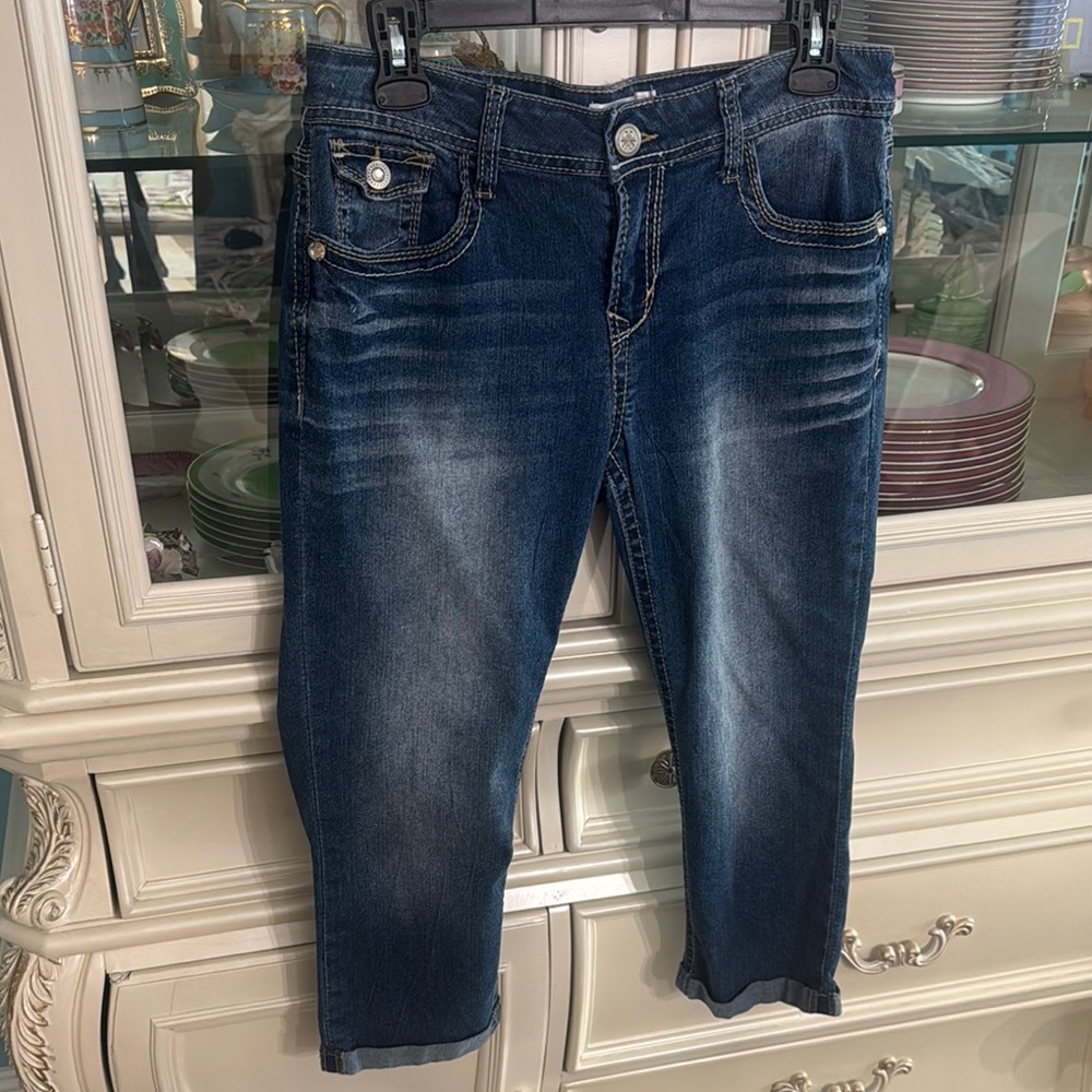 No Boundaries Blue Ankle Cropped Jeans